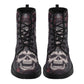 Grim reaper men women shoes, grim reaper fashion leather boots, gothic skull fashion leather boots, skeleton winter boots, grim reaper boots