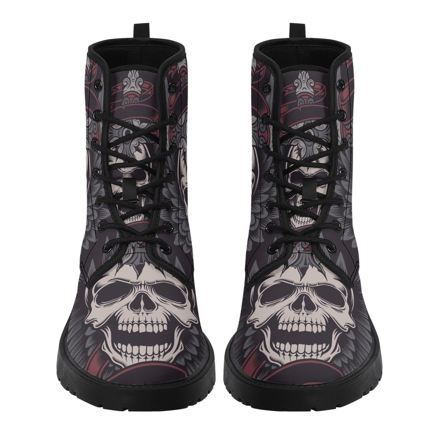 Grim reaper men women shoes, grim reaper fashion leather boots, gothic skull fashion leather boots, skeleton winter boots, grim reaper boots