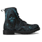 Gothic skull men women shoes, flame skull boots for men women, flame skull waterproof Lace Up Anti-Slip platform nooties, reaper skull boots