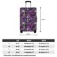Flower skull suitcase tag, goth travel bag cover, flaming skull suitcase tag, floral skull luggage, rose skull suitcase protector covers