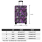 Flower skull suitcase tag, goth travel bag cover, flaming skull suitcase tag, floral skull luggage, rose skull suitcase protector covers