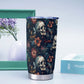 Death skull jumbo Mug, halloween tumbler, horror freezer Mug, skull coffee mug, death skull mug floral skull beer mug rose skull freezer cup