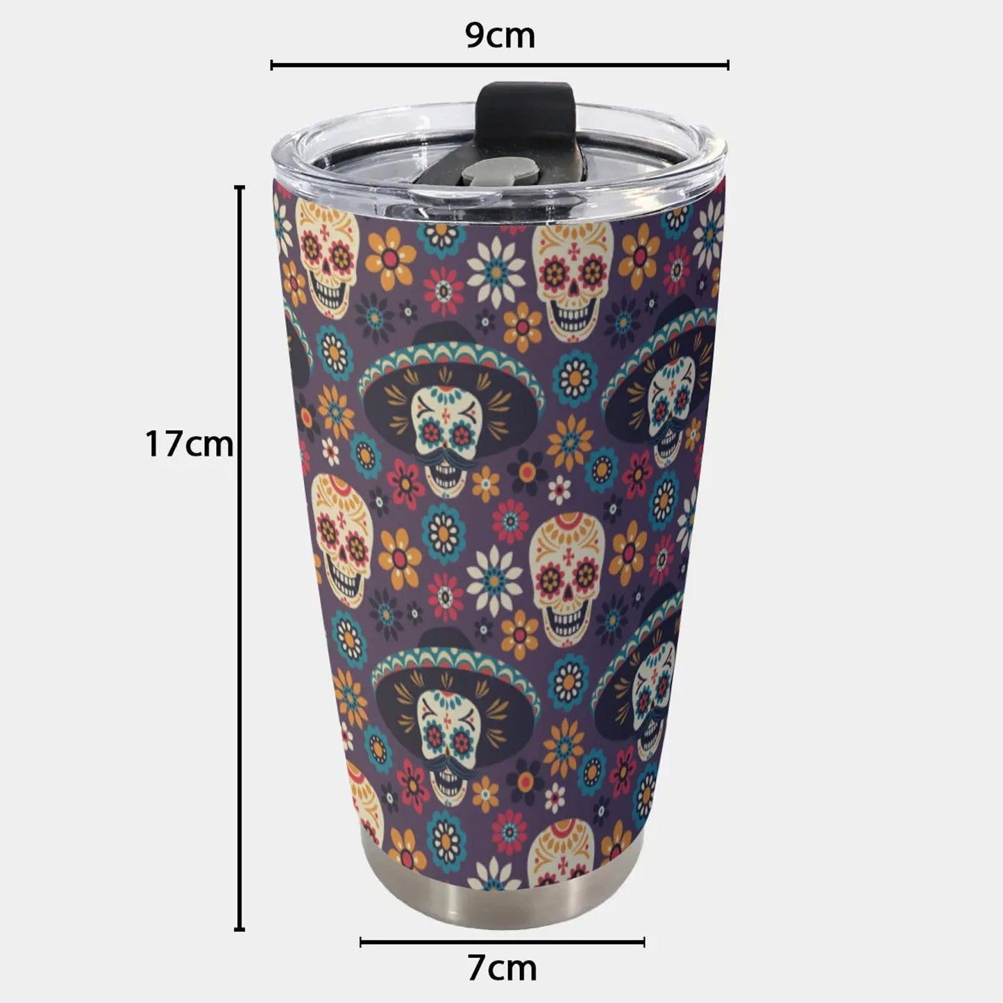 Sugar skull girl jumbo Mug, candy skull beer mug, calaveras skull freezer Mug, floral sugar skull cup, dia de los muertos skull tumblr mug