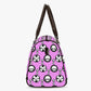 Horror Canvas Weekend Travel Bag, skeleton Carry On Bag, gothic skull Carry On Bag, gothic skull travel bag skull in fire travel bag luggage