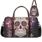 Mexico large travel bag, cinco de mayo skull Hospital Bag, candy skull Canvas Weekend Travel Bag, floral sugar skull travel bag, day of the