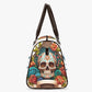 Floral skull large travel bag, mexico travel bag, sugar skull girl Carry on Weekender Overnight Bag mexico handbag sugar skull Overnight bag