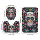 Sugar skull bath rug, candy skull rug for bathroom skull bathroom toilet set day of the dead skull shower curtain dia de los muertos bathrug