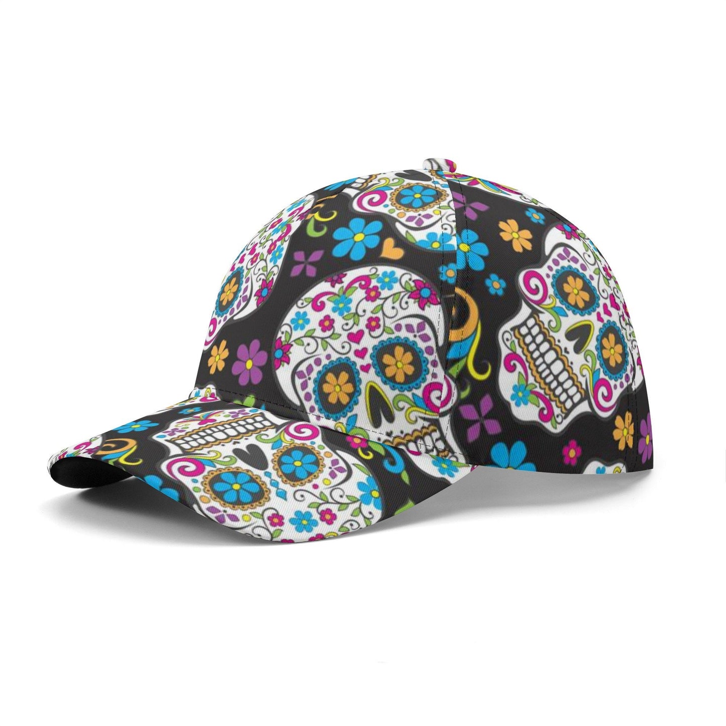 Sugar skull cap, day of the dead hat, candy skull baseball cap, sugar skull baseball cap hat, floral candy skull cap, dia de los muertos hat