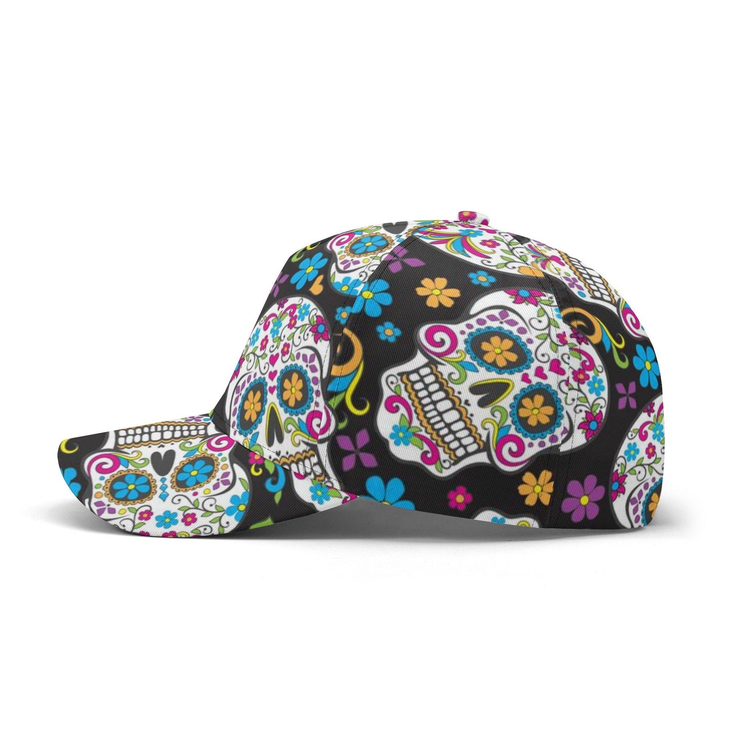 Sugar skull cap, day of the dead hat, candy skull baseball cap, sugar skull baseball cap hat, floral candy skull cap, dia de los muertos hat