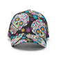 Sugar skull cap, day of the dead hat, candy skull baseball cap, sugar skull baseball cap hat, floral candy skull cap, dia de los muertos hat