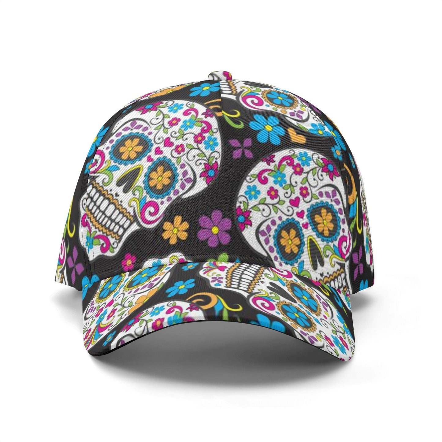 Sugar skull cap, day of the dead hat, candy skull baseball cap, sugar skull baseball cap hat, floral candy skull cap, dia de los muertos hat