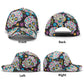 Sugar skull cap, day of the dead hat, candy skull baseball cap, sugar skull baseball cap hat, floral candy skull cap, dia de los muertos hat
