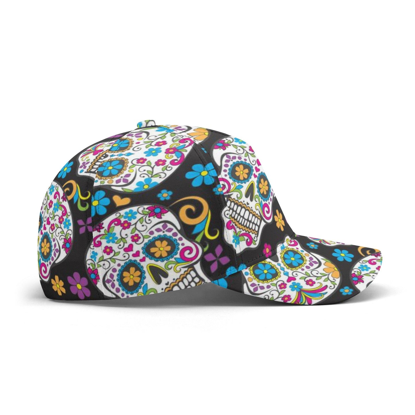 Sugar skull cap, day of the dead hat, candy skull baseball cap, sugar skull baseball cap hat, floral candy skull cap, dia de los muertos hat