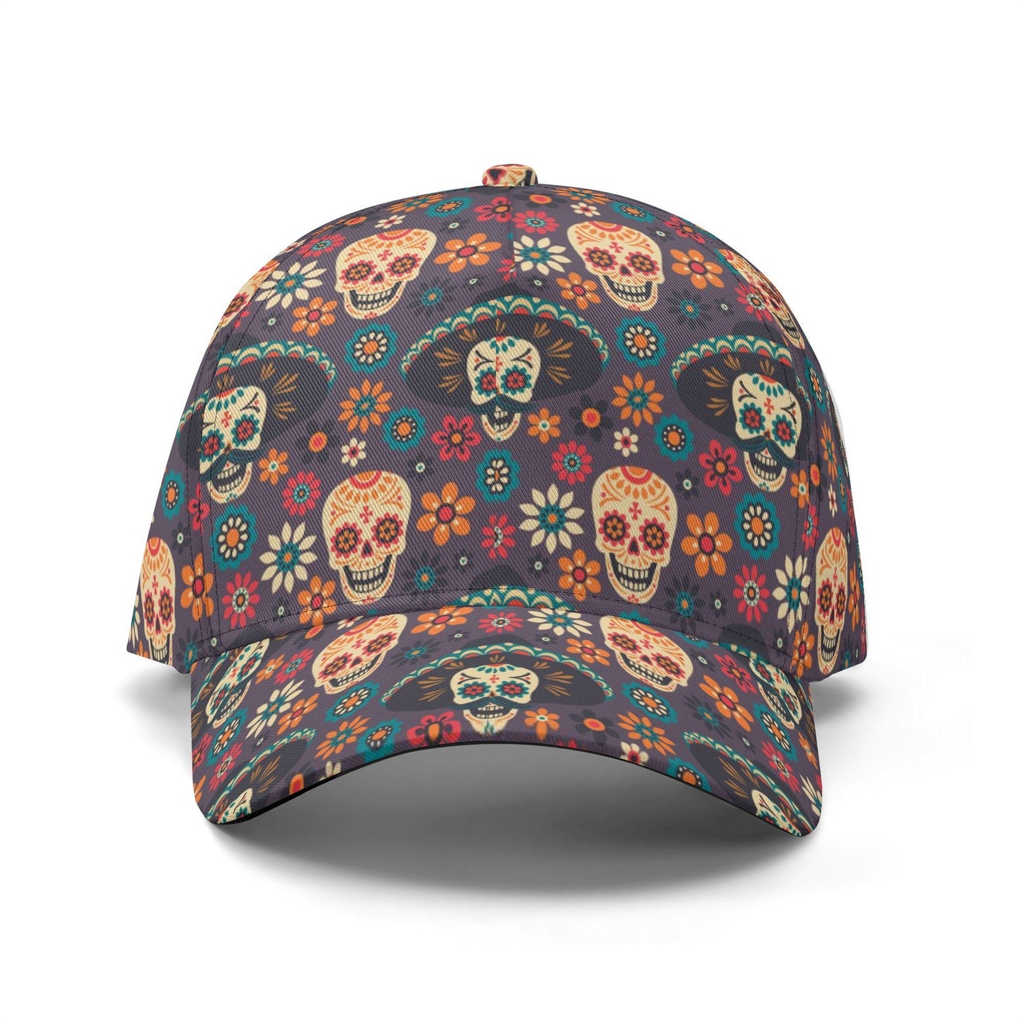 Day of the dead cap hat, calaveras skull baseball hat, candy skull hat for women, floral sugar skull cap for women, sugar skull baseball cap