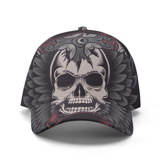 Death skull cap for men, goth baseball cap, flame skull baseball cap, skull hat, flaming skull cap for him, punisher skull headband, flame
