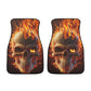 Skull in fire car protector, christmas skull cover cushion accessories for Cars, rose skull slip-on seat covers, horror car tool, horror was