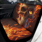 Skull in fire car protector, christmas skull cover cushion accessories for Cars, rose skull slip-on seat covers, horror car tool, horror was