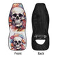 Skull in fire car protector, christmas skull cover cushion accessories for Cars, rose skull slip-on seat covers, horror car tool, horror was