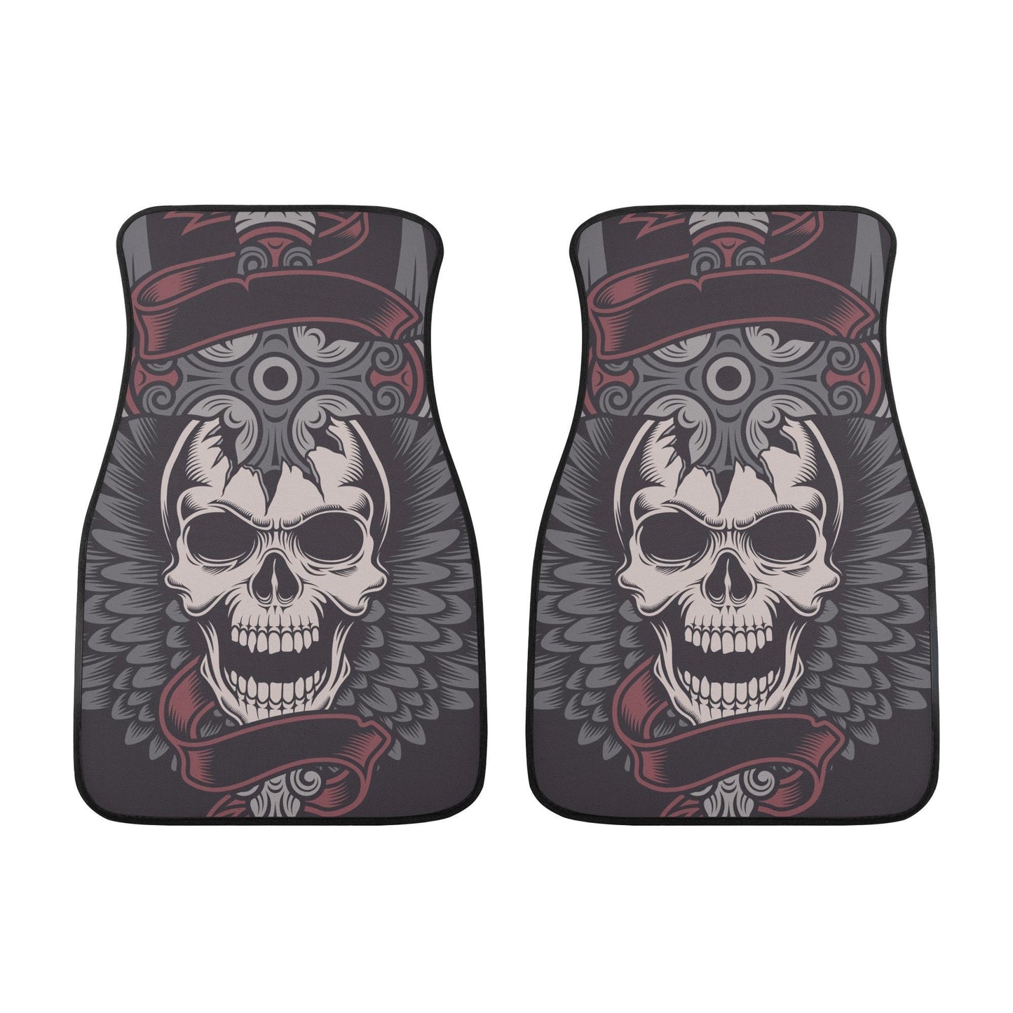 Halloween seat cover for truck, halloween seat cover for truck, flaming skull slip-on seat covers, horror seat cover for car, halloween car