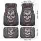 Halloween seat cover for truck, halloween seat cover for truck, flaming skull slip-on seat covers, horror seat cover for car, halloween car
