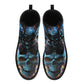 Flaming skull men women boots, Punisher horror gothic skull boots, Halloween skull boots Skeleton skull grim reaper leather rose skull boots