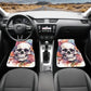 Skull in fire car protector, christmas skull cover cushion accessories for Cars, rose skull slip-on seat covers, horror car tool, horror was