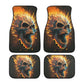 Skull slip-on seat covers, hooded skull car protector, grim reaper car protector, grim reaper seat cover protector, flaming skull car mats