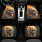 Skull slip-on seat covers, hooded skull car protector, grim reaper car protector, grim reaper seat cover protector, flaming skull car mats