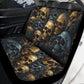 Skull with scythes car seat tool, rose skull slip-on seat covers, reaper skull car floor mat, death skull rug for car, skeleton car mat sets