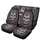 Halloween seat cover for truck, halloween seat cover for truck, flaming skull slip-on seat covers, horror seat cover for car, halloween car