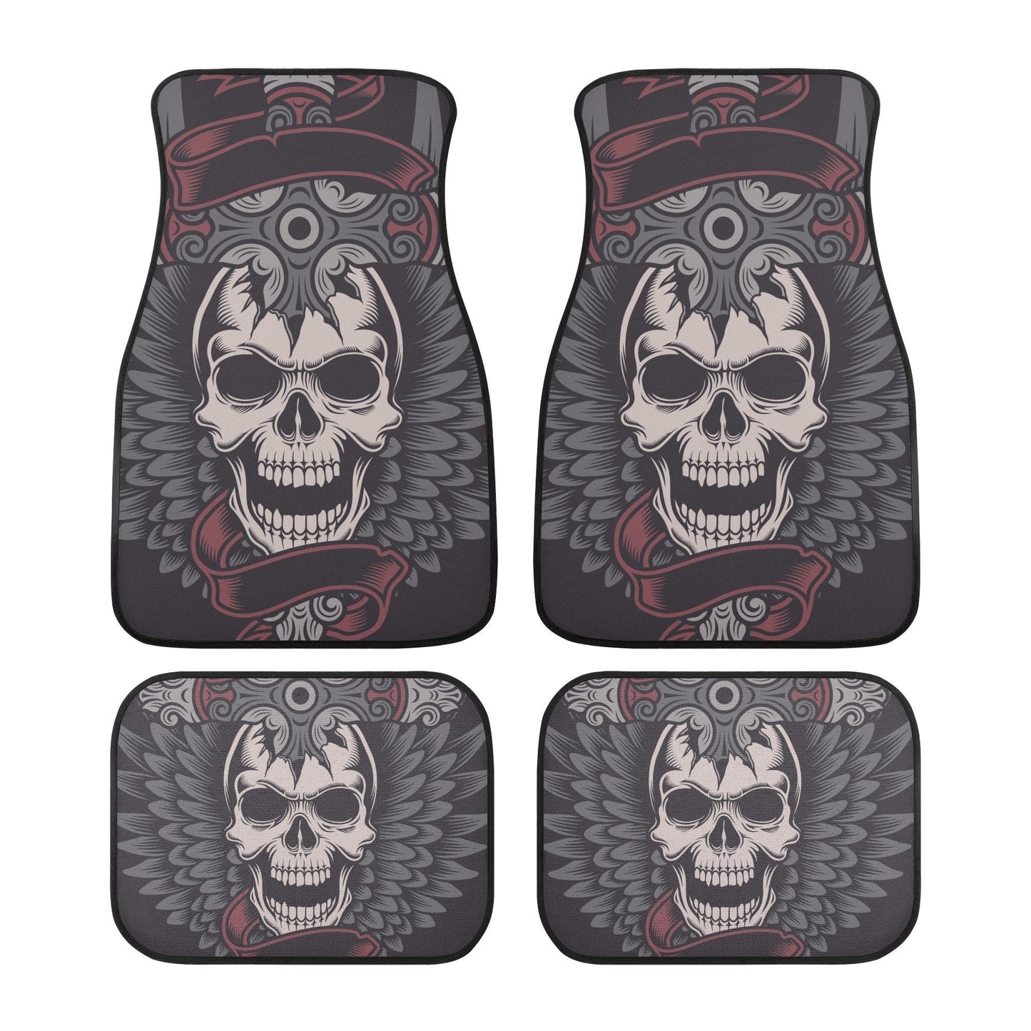 Halloween seat cover for truck, halloween seat cover for truck, flaming skull slip-on seat covers, horror seat cover for car, halloween car