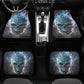 Gothic skull mat for vehicles, punisher skull seat cover for truck, reaper skull car seat belt covers, gothic skull car seat cover full sets