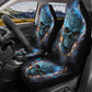 Gothic skull mat for vehicles, punisher skull seat cover for truck, reaper skull car seat belt covers, gothic skull car seat cover full sets