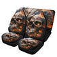 Flaming skull car seat , skull rug mat for car, halloween car shifter gear cover, death skull armrest covers, death skull seat cover protect