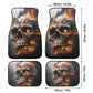 Flaming skull car seat , skull rug mat for car, halloween car shifter gear cover, death skull armrest covers, death skull seat cover protect