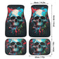 Flame skull cover cushion accessories for Cars, gothic skull car protector, punisher skull car seat cover, hooded skull seat cover for truck