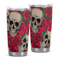 Floral skull coffee mug, motorcycle skull tumbler, gothic skull jumbo Mug, grim reaper freezer Mug, rose skull coffee mug, halloween freezer