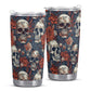 Flower skull coffee mug, hooded skull travel mug, biker skull beer mug, punisher skull cup, death with scythes tumblr, halloween mug, skelet