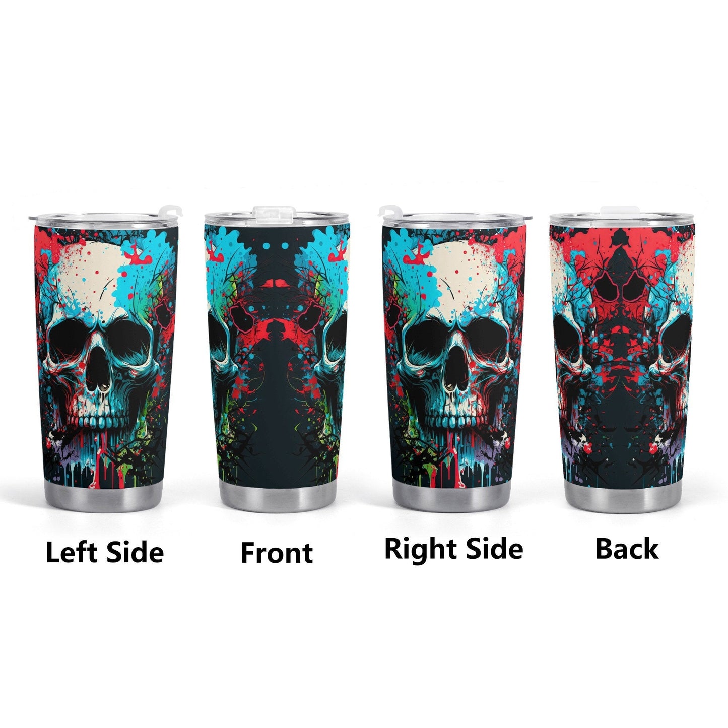 Christmas skull cup, skeleton coffee mug, skull mug, flame skull cup, evil face tumblr, motorcycle skull cup, rose skull tumblr, punisher sk