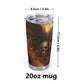 Skeleton tumbler cup mug, grim reaper tumbler, death skull tumblr, death with scythes tumbler cup mug, grim reaper tumblr, motorcycle skull