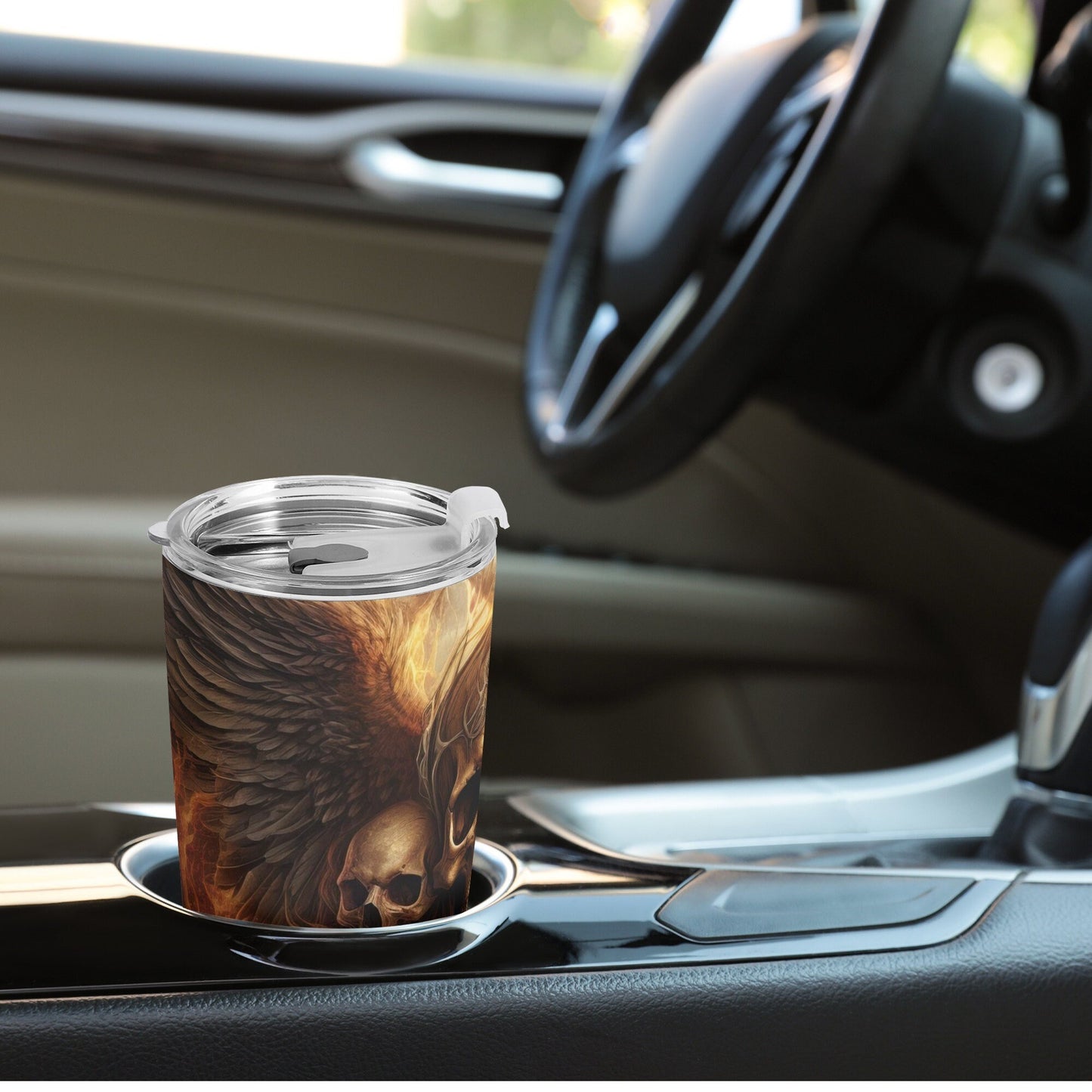 Skeleton tumbler cup mug, grim reaper tumbler, death skull tumblr, death with scythes tumbler cup mug, grim reaper tumblr, motorcycle skull
