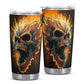 Skull with scythes tumbler, motorcycle skull tumbler cup mug, rose skull travel mug, goth jumbo Mug, flower skull tumbler, hooded skull coff