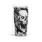 Death skull coffee mug, death skull tumbler, flaming skull cup, reaper skull tumblr, rose skull coffee mug, skull tumbler cup mug, death wit