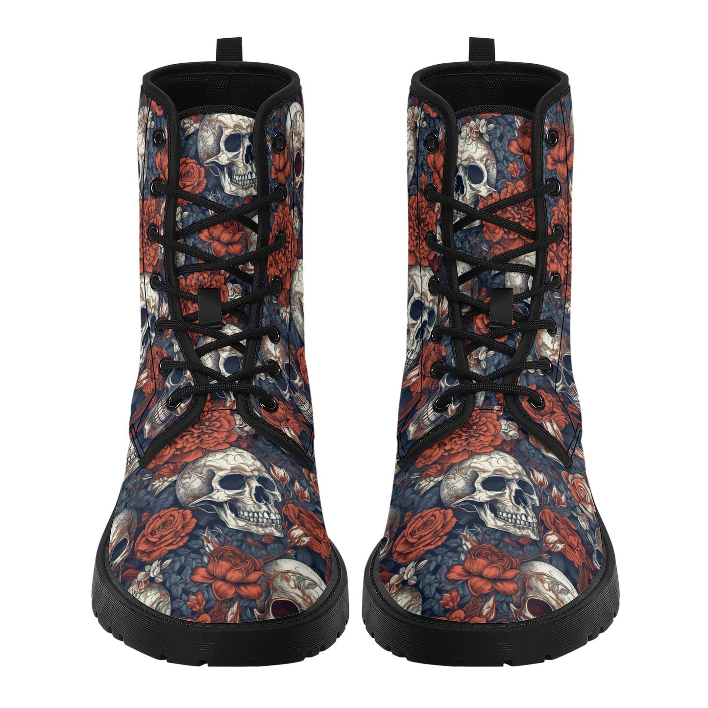 Skull combat boots, death with scythes boots for men women, halloween waterproof boot, reaper skull men women shoes, grim reaper unisex shoe
