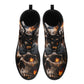 Death with scythes combat boots, gothic skull unisex boots, death with scythes shoes, horror men women boots, skull waterproof Lace Up Anti-