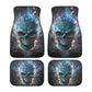 Gothic skull mat for vehicles, punisher skull seat cover for truck, reaper skull car seat belt covers, gothic skull car seat cover full sets