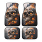 Flaming skull car seat , skull rug mat for car, halloween car shifter gear cover, death skull armrest covers, death skull seat cover protect