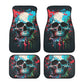 Flame skull cover cushion accessories for Cars, gothic skull car protector, punisher skull car seat cover, hooded skull seat cover for truck