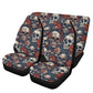 Hooded skull steering wheel, reaper skull car tool, motorcycle skull car floor mat, death with scythes truck seat cover, skull mats for car