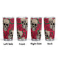 Floral skull coffee mug, motorcycle skull tumbler, gothic skull jumbo Mug, grim reaper freezer Mug, rose skull coffee mug, halloween freezer